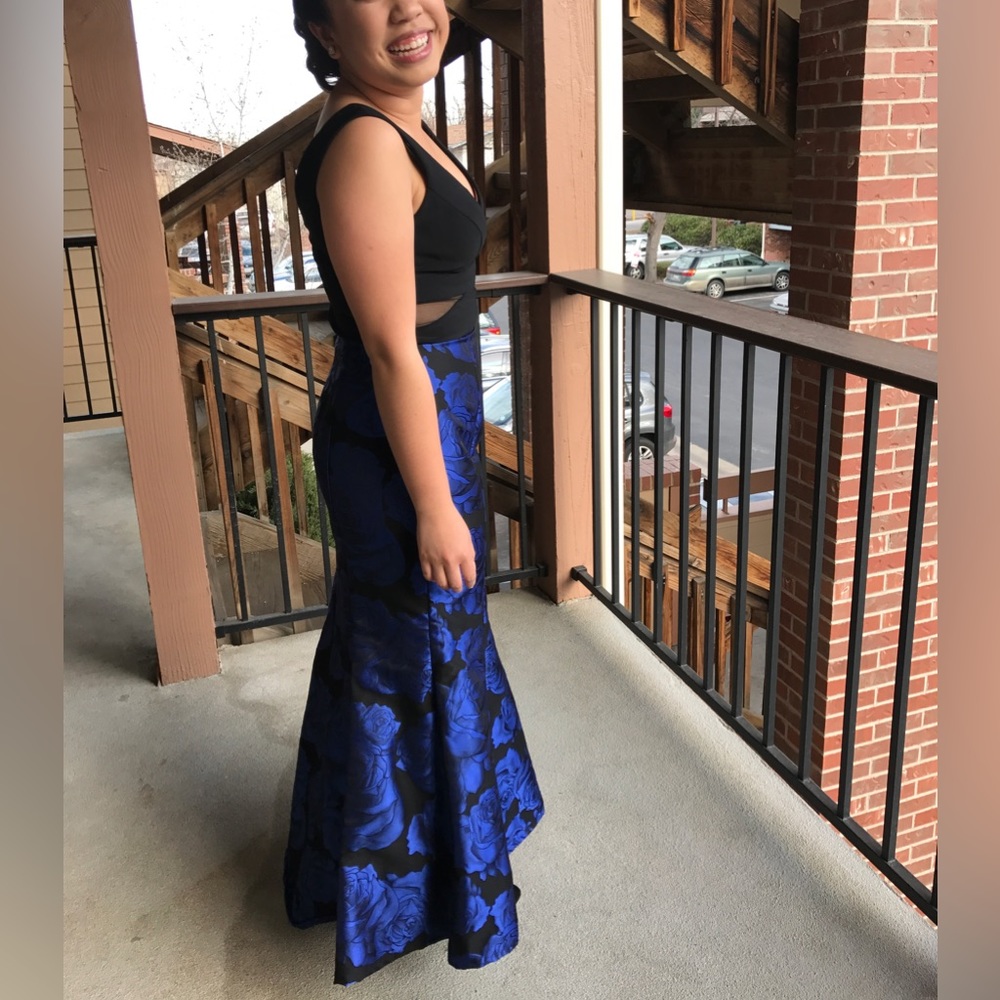 Mermaid brocade gown